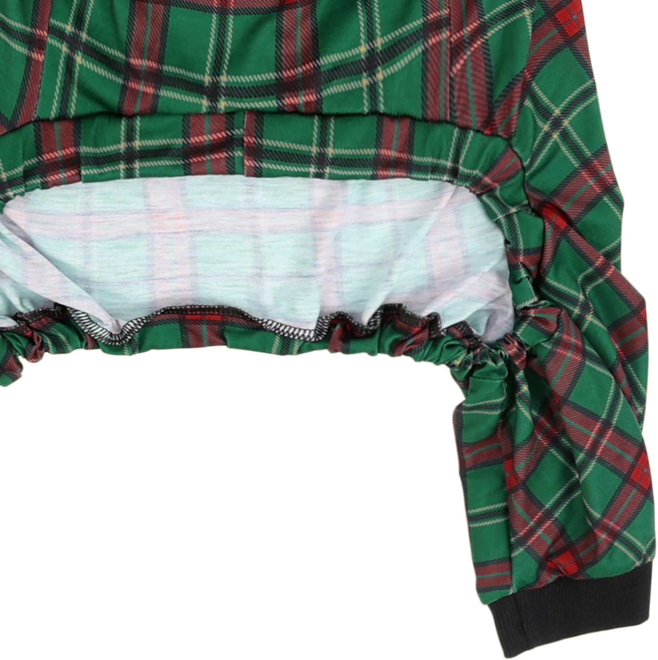 HDE Dog Pajamas One Piece Jammies Jumpsuit Pet Clothes Outfit Stretchy Lightweight Comfy Shirt Pjs for M-3XL Dogs Holiday Plaid - L