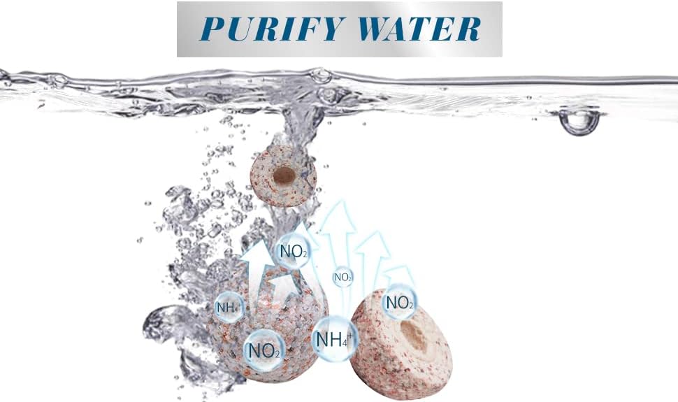 ALEGI 2 lbs Aquarium Ceramic Bio Filter Media Sphere for Freshwater Aquarium and Marine Fish Tank Sump, Canister Filter, Koi Ponds (2 lbs)