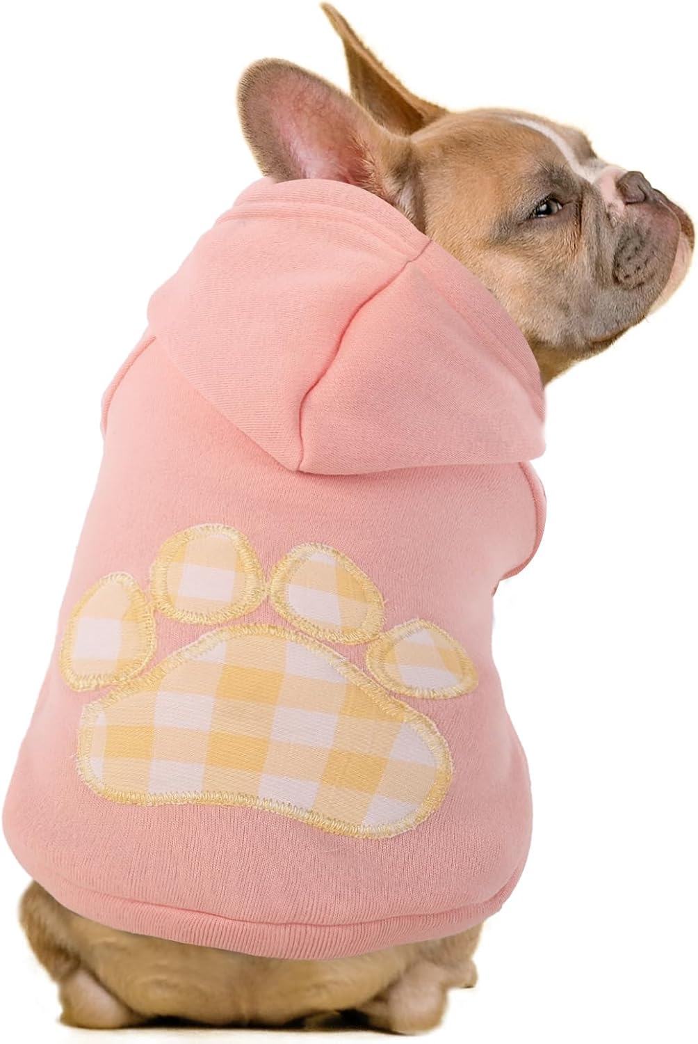 SAWMONG Dog Hoodie,Flannel Pet Hooded Sweater with Hat Puppy Pullover Sweater Shirt,Dog (Pink,3XL)