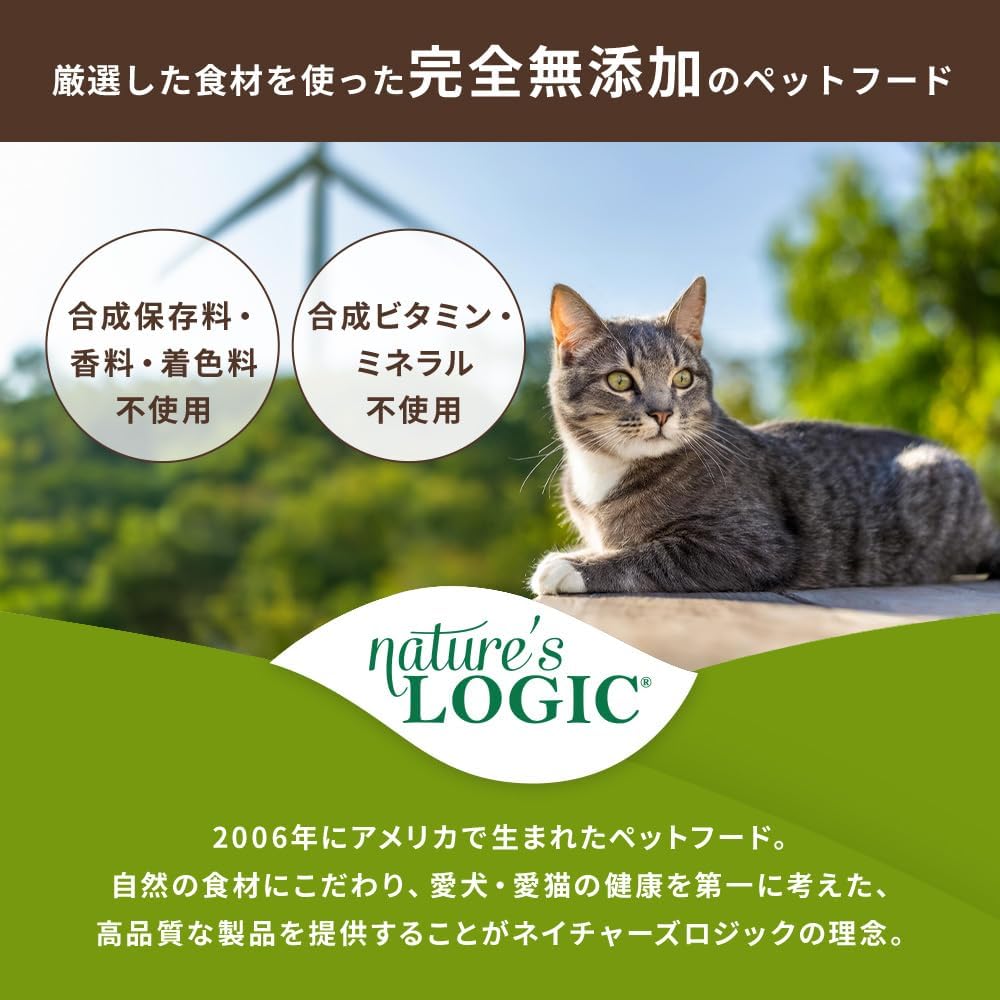 NATURE'S LOGIC Feline Chicken Meal Feast Cat Food - High-Protein Dry Food for Cats, 100% Natural Nutrition with Probiotics & Prebiotics - All Life Stages - Chicken, 3.3lbs (Pack of 3)