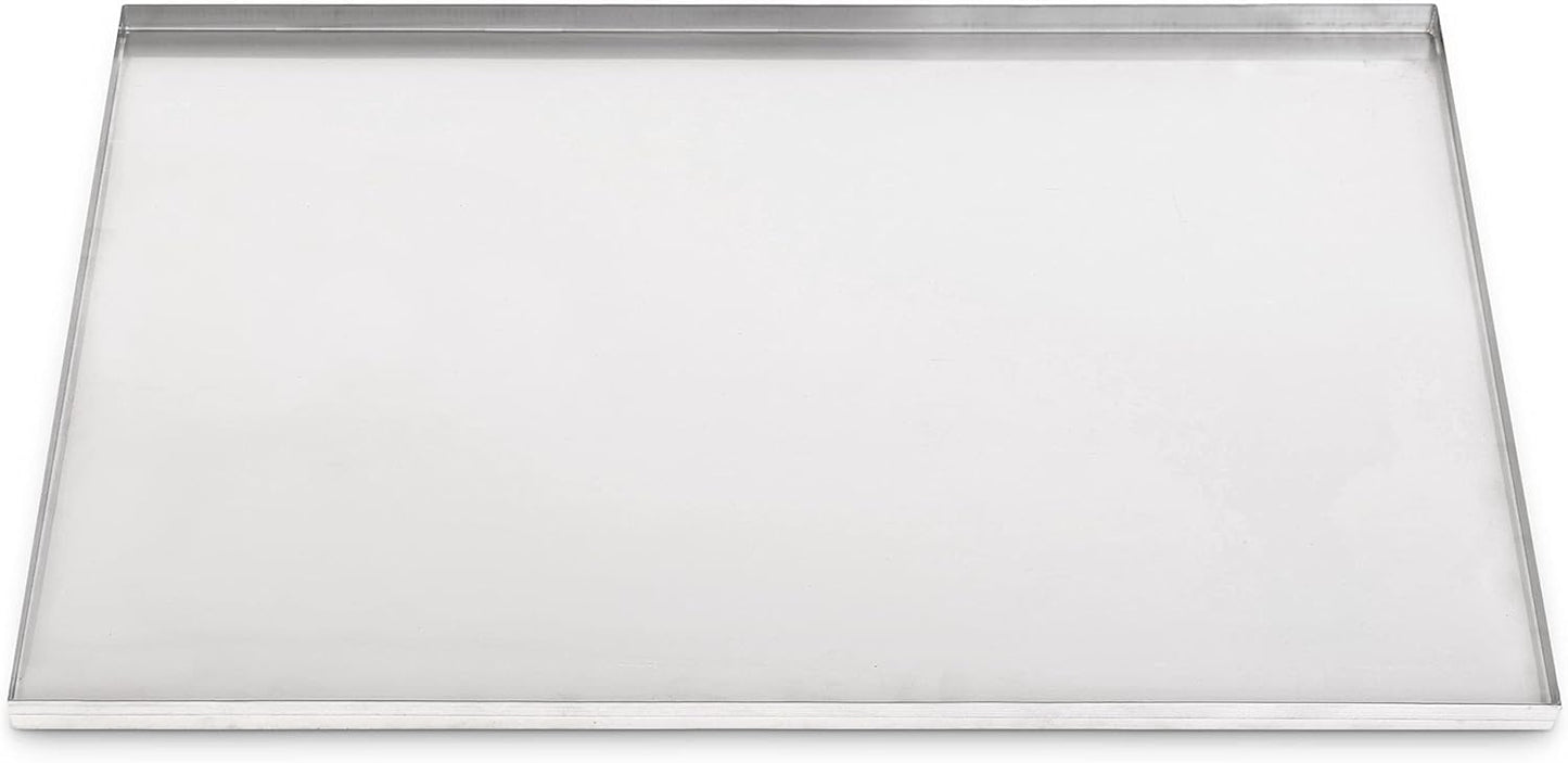 29.5" x 19.75" Metal Replacement Dog Crate Pan Chew Proof Crack Proof Pet Kennel Tray Central Dog Training Crate Pan Pet Supplies, Stainless Steel, 1" H