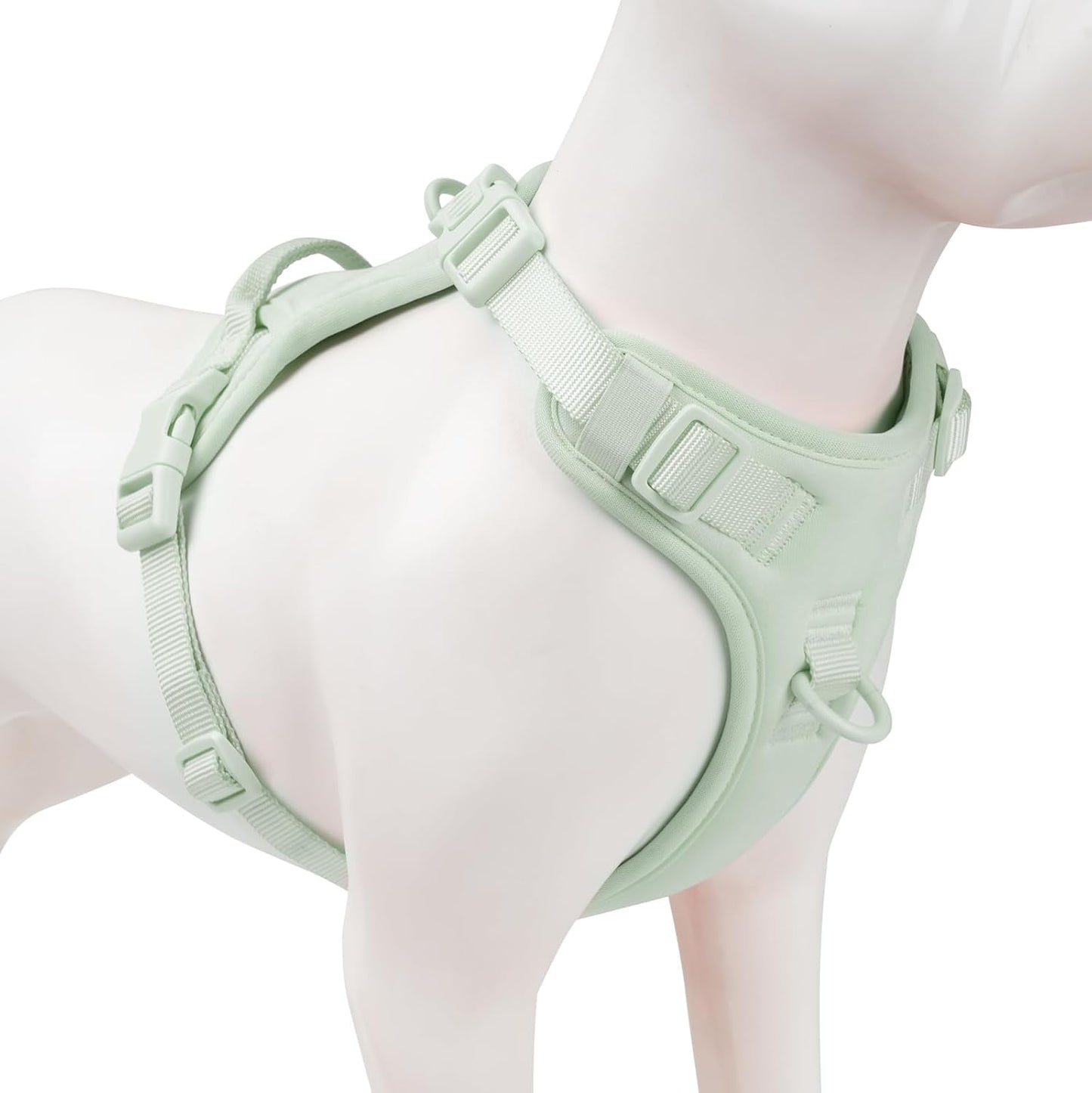 No Pull Dog Harness, Puppy Vest with Front Clip for Small Medium Large Sized Dog(Light Green,L)