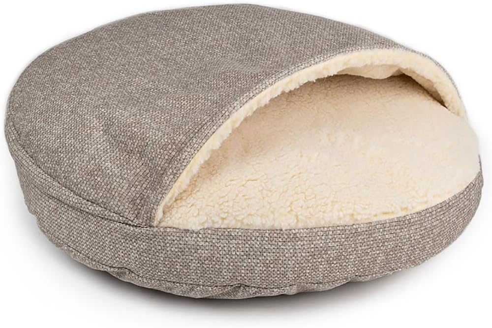 Snoozer Luxury Microsuede Cozy Cave Pet Bed, Show Dog Collection, Small, Merlin Linen