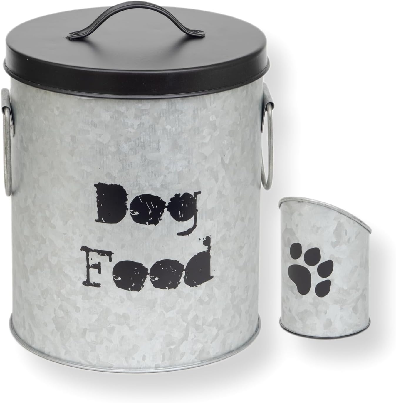 Small Dog 20lb Pet Food Storage Canister Dog Bin with Scoop – Durable & Airtight for Freshnesss, Minimalist Design & Recyclable, Small Metal Container for Kitchen Countertop