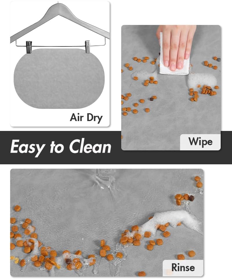 Absorbent Dog Food Mat-Cat Dog Mat for Food and Water Bowl, Quick Dry Pet Food Mat, No Stains Dog Feeding mat, Dog Accessories Pet Supplies Mat-Dog Water Bowl Mat for Messy Drinkers
