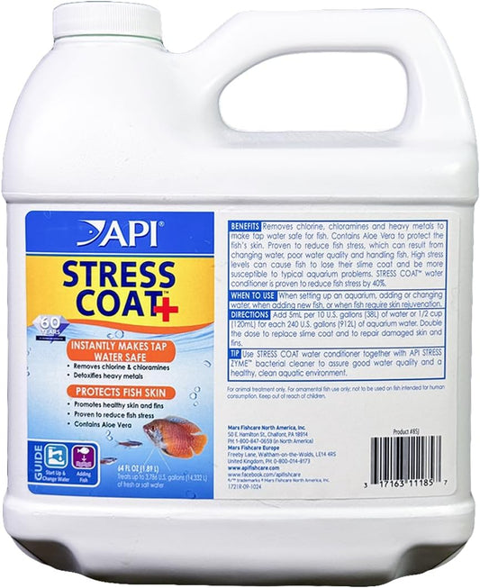 API STRESS COAT Aquarium Water Conditioner 64-Ounce Bottle