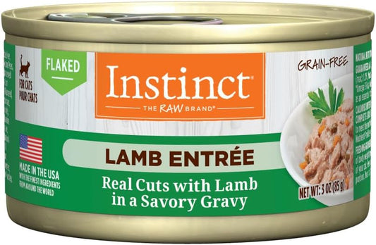 Instinct Flaked Entrée Wet Canned Cat Food - Lamb, 3 oz. Cans (Pack of 24)
