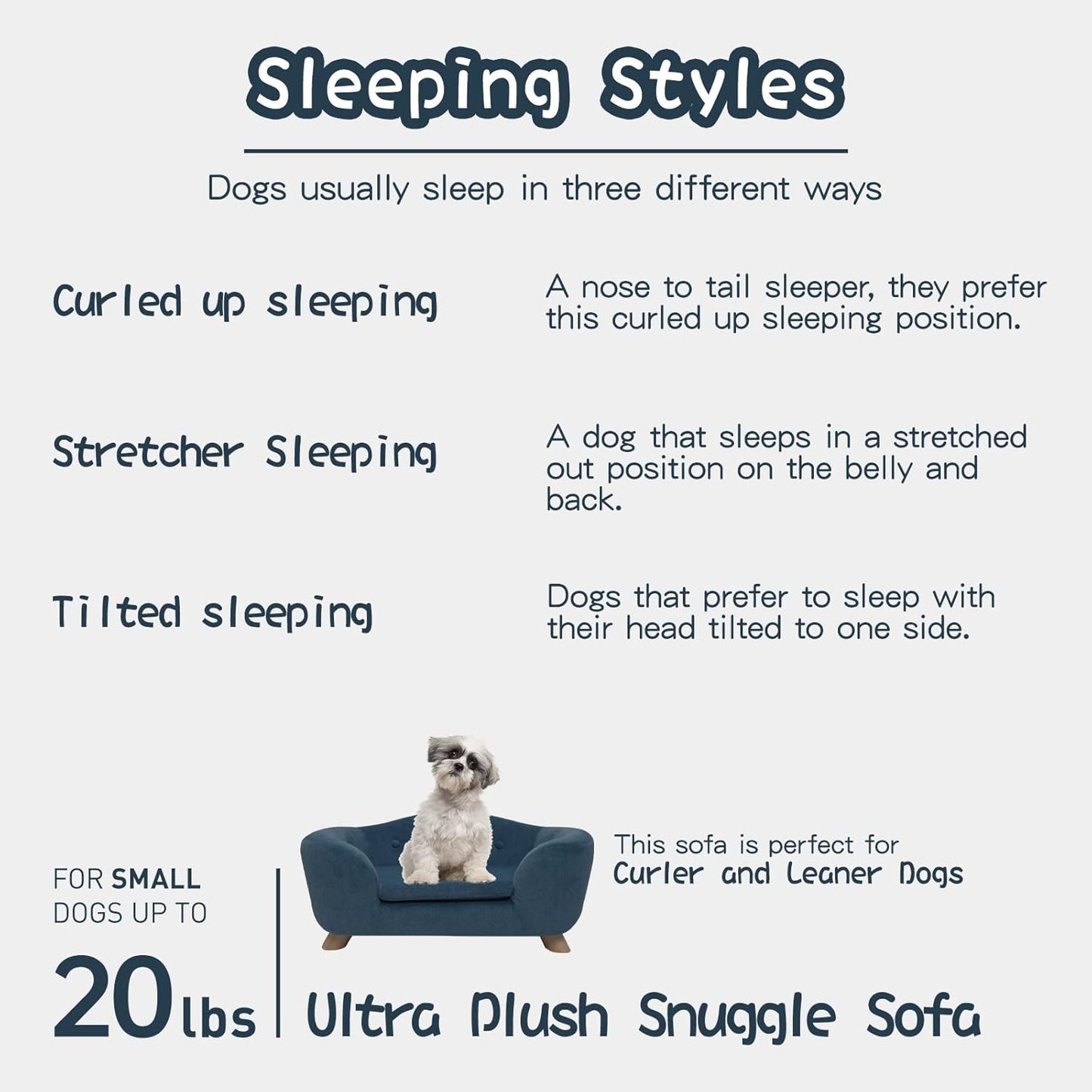 SHAVI Pet Sofa Dog Couch for Small Pet Dog and Cats, Low Back Lounging Bed with Velvet Modern Cat Couch Easy-to-Clean(Blue)