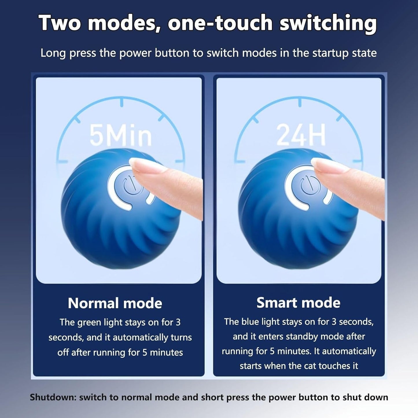 Zoomie Buddy 2.0, Zoomie Buddy for Dogs, 2 in 1 Smart Touch Interactive Dog Balls ＆ Pet Feeder, 2.83" Diameter, Suitable for Small/Medium Dogs, with Fruit Plush Cover (Blue, Pineapple)