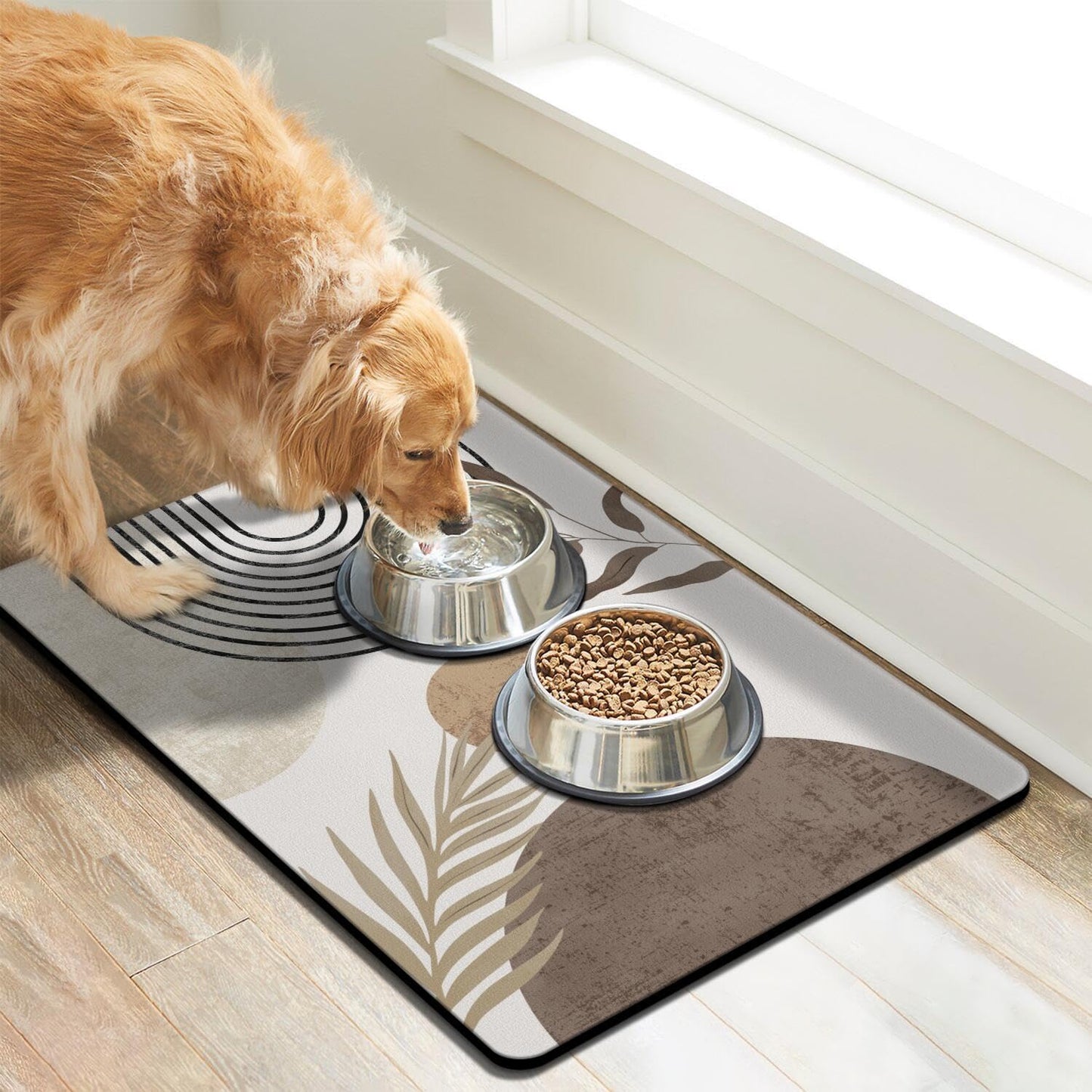 Dog Food Mats for Floors, Absorbent Dog Bowl Mat for Food and Water Dispenser Mat, Quick Dry Cat Food Mat Pet Supplies