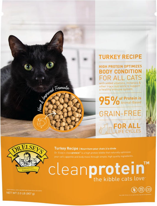 Dr. Elsey's cleanprotein Turkey Cat Kibble 2 lb. Bag
