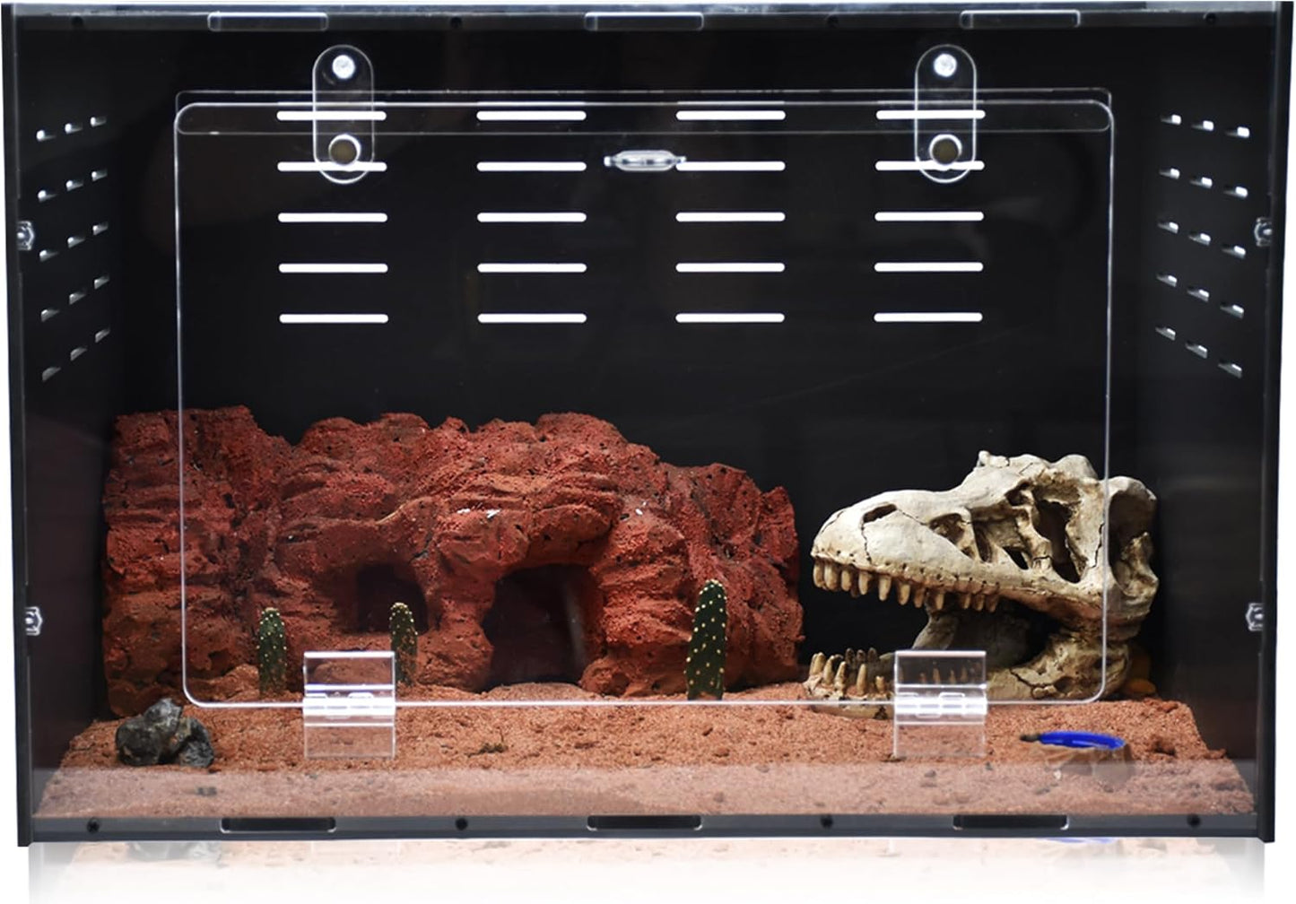 10 Gallon Reptile Tank – Reptile Enclosure for Leopard Geckos, Snakes & Bearded Dragons – Lizard Tank, Hermit Crab & Gecko Habitat