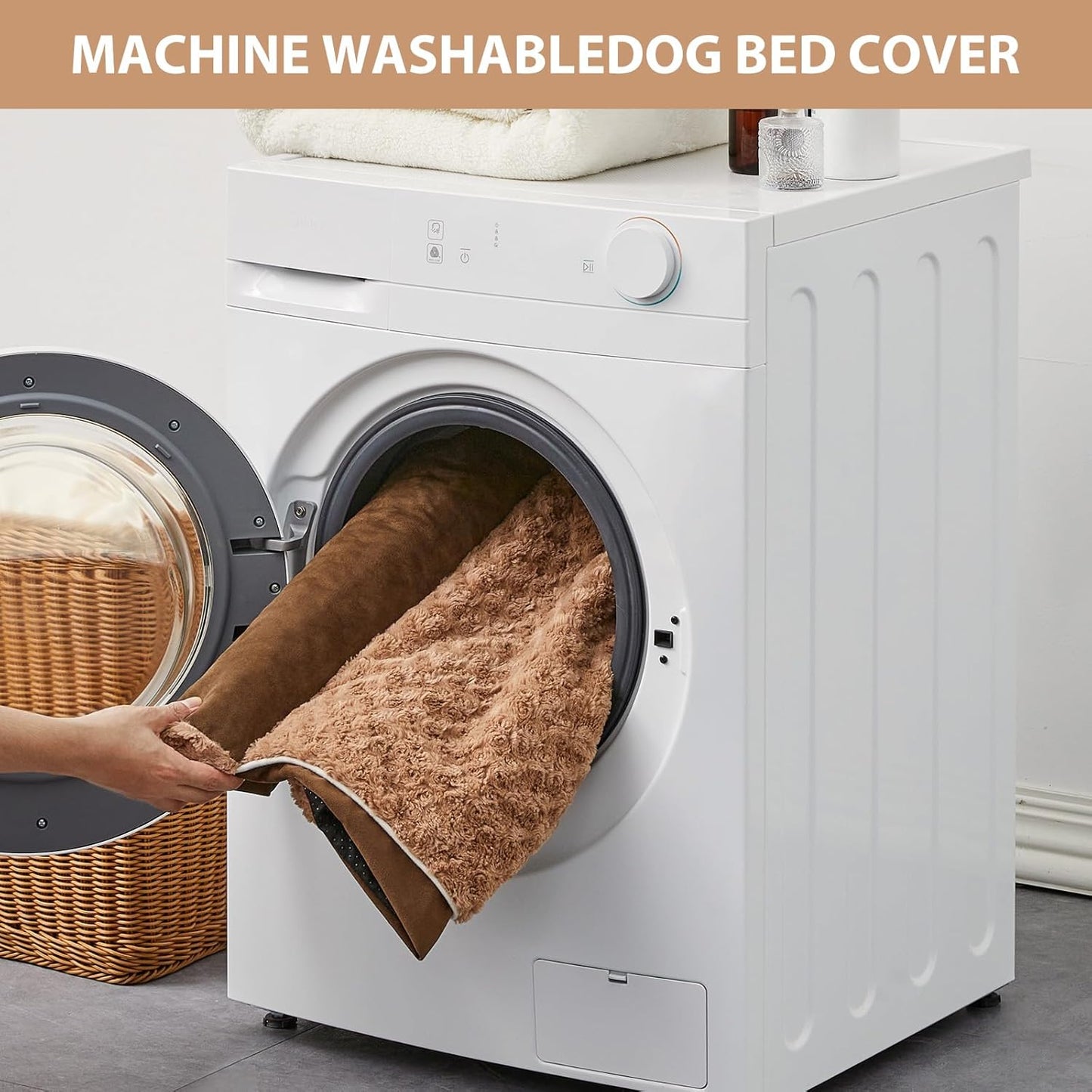 BFPETHOME Dog Beds for Large Dogs, Orthopedic Dog Bed for Medium Large Dogs,Big Waterproof Couch Pet Bed with Removable Washable Cover