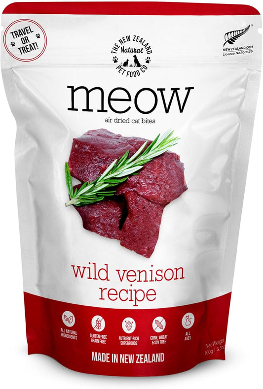 The New Zealand Natural Pet Food Co The New Zealand Natural Pet Food Meow Venison Air Dried Food Travel/Treat 3.5oz