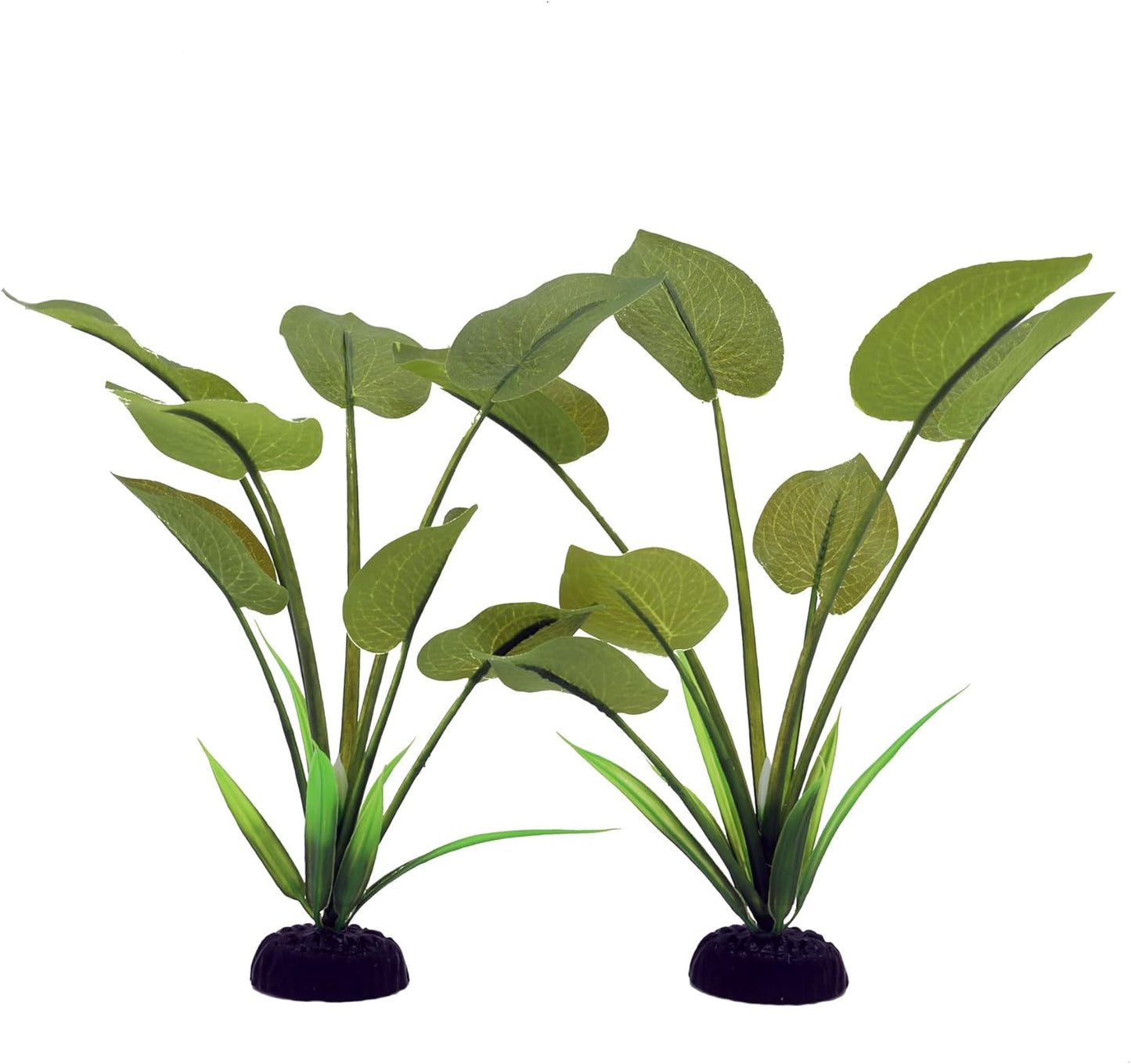 Silk Aquarium Plants for Betta Fish Tank, 2 Pcs 7.8 Inch Small Silk Aquarium Plant Aquatic Water Grass Decoration (Green, 8 Inch)