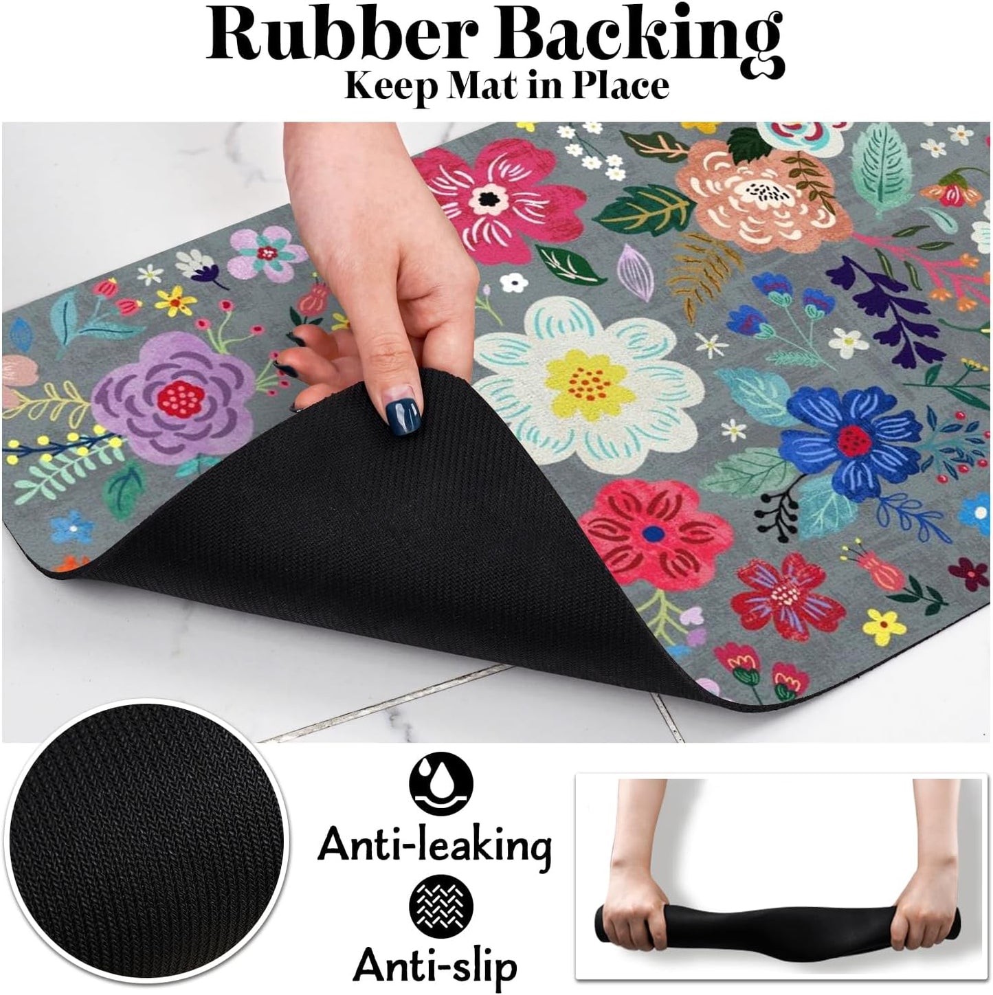 Dog Food Mats for Floors, Absorbent Dog Bowl Mat for Food and Water Dispenser Mat, Quick Dry Cat Food Mat Pet Supplies