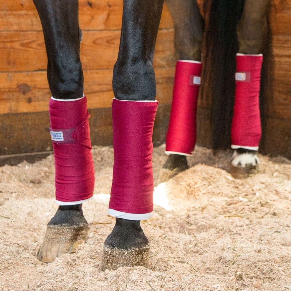 Dura-Tech Standing Wraps for Horses | Color Royal | Optimal Comfort & Support | Ideal for Post-Exercise & Trailering | Right Tension Application | Secure Closure