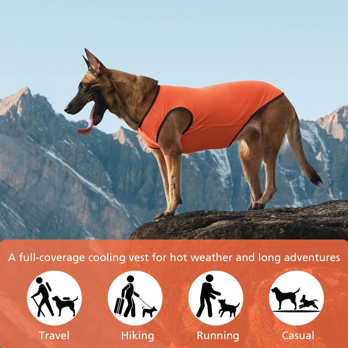 2 Pack Cooling Shirts for Dogs, Lightweight Mesh Breathable Dog Clothes for Large Breed Dogs Boy Girl,Sun-Protection Sleeveless Shirts for Dog&Cat Puppy Vest Pet Apparel - XXXL