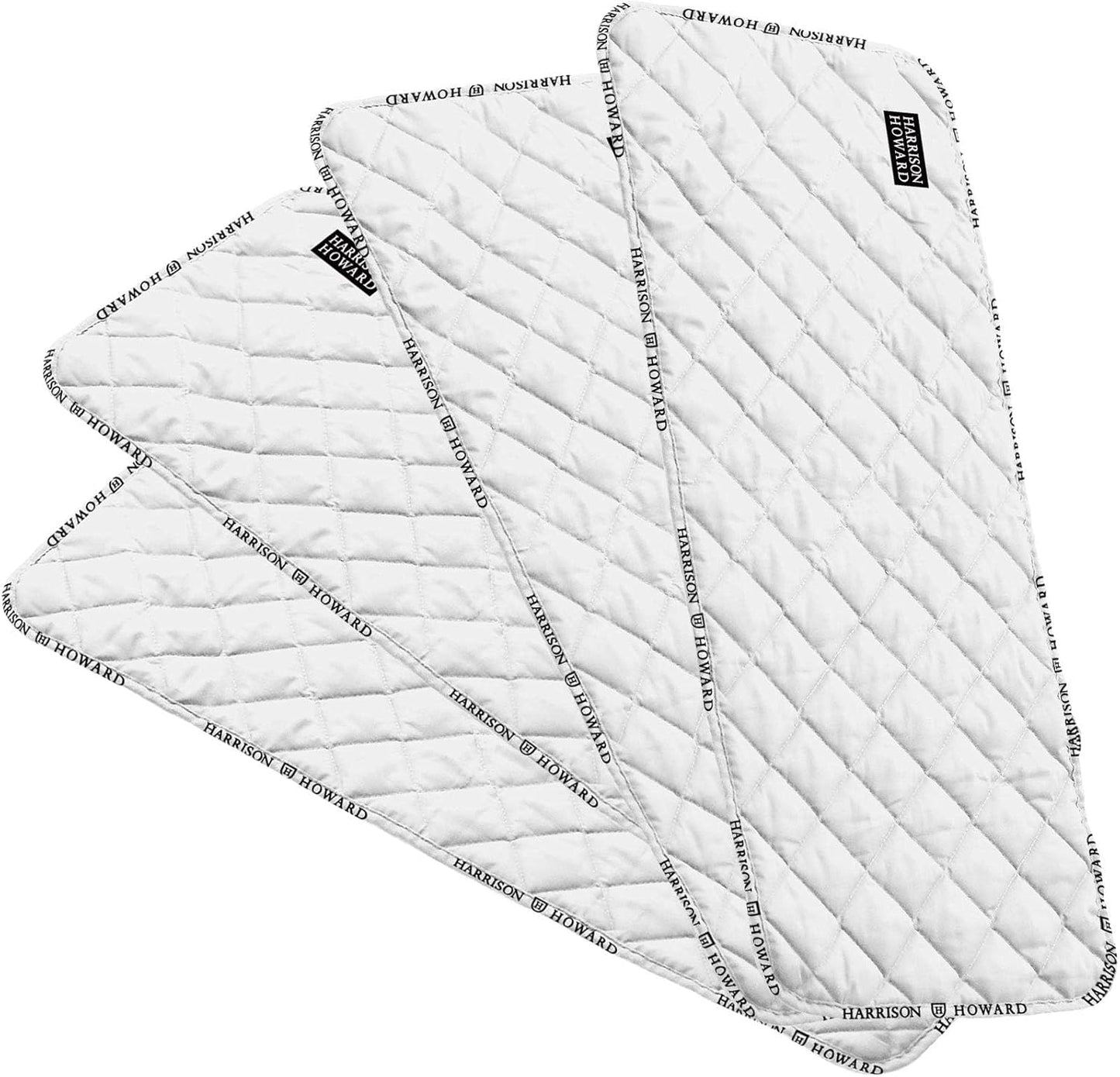 Harrison Howard Medicine-Retaining Shock-Absorbing Pressure Sores Prevention Quilted Leg Wraps for Horse Set of 4-White M