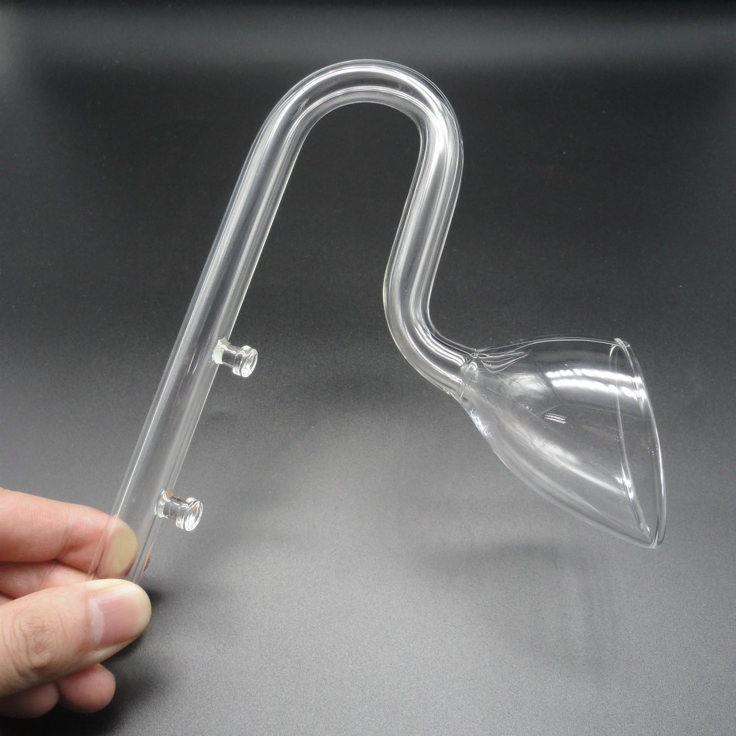 Glass Lily Pipe Outflow for Aquarium Planted Tank (13mm for 12/16mm (1/2" ID) tubing)