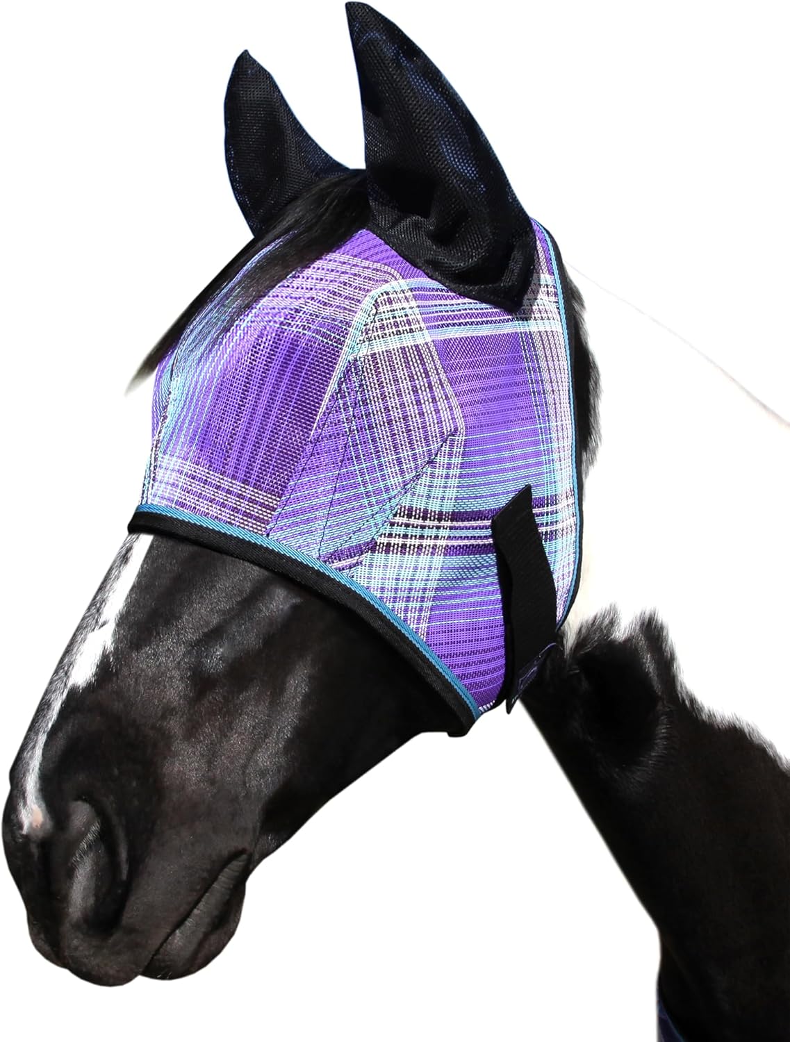 Kensington Signature Fly Mask w/Web Trim, Soft Mesh Ears & Forelock Opening Size: M-Small Horse Color: 2017 - Lavender Mint