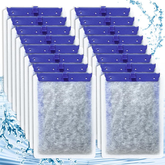 16-Pack Filter Cartridges Large Compatible with Tetra Whisper Bio-Bag Aquarium Filters, Fish Tank Filters Replacement for Aquariums for Whisper Filter 20i 40i/ IQ 20 30 45 60/ PF20 30 40 60