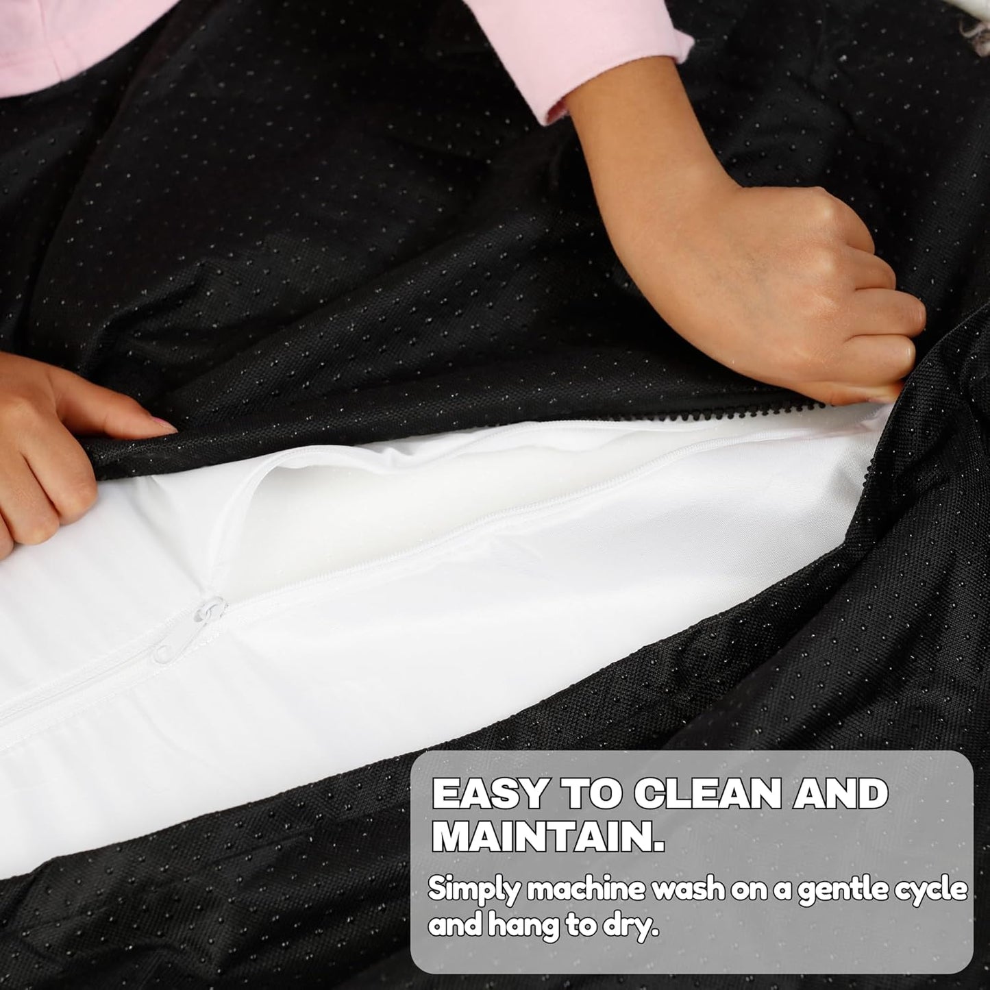 IHAPPYDOG Luxury Faux Fur Orthopedic Dog Beds, Memory Foam Crate Bed for Small, Medium, Large and XL Pets, Fluffy Pet Bed with Waterproof and Washable Cover, Fits Crates (White, 23"x18")