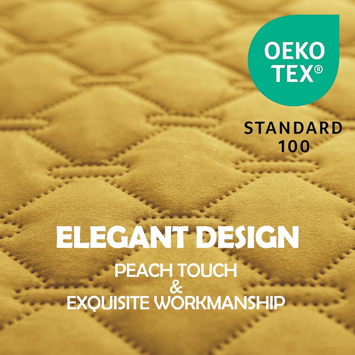 gogobunny 100% Double-Sided Waterproof Dog Bed Cover Pet Blanket Sofa Couch Furniture Protector for Puppy Large Dog Cat, Reversible (82x120 Inch (Pack of 1), Dark Yellow/Light Yellow)