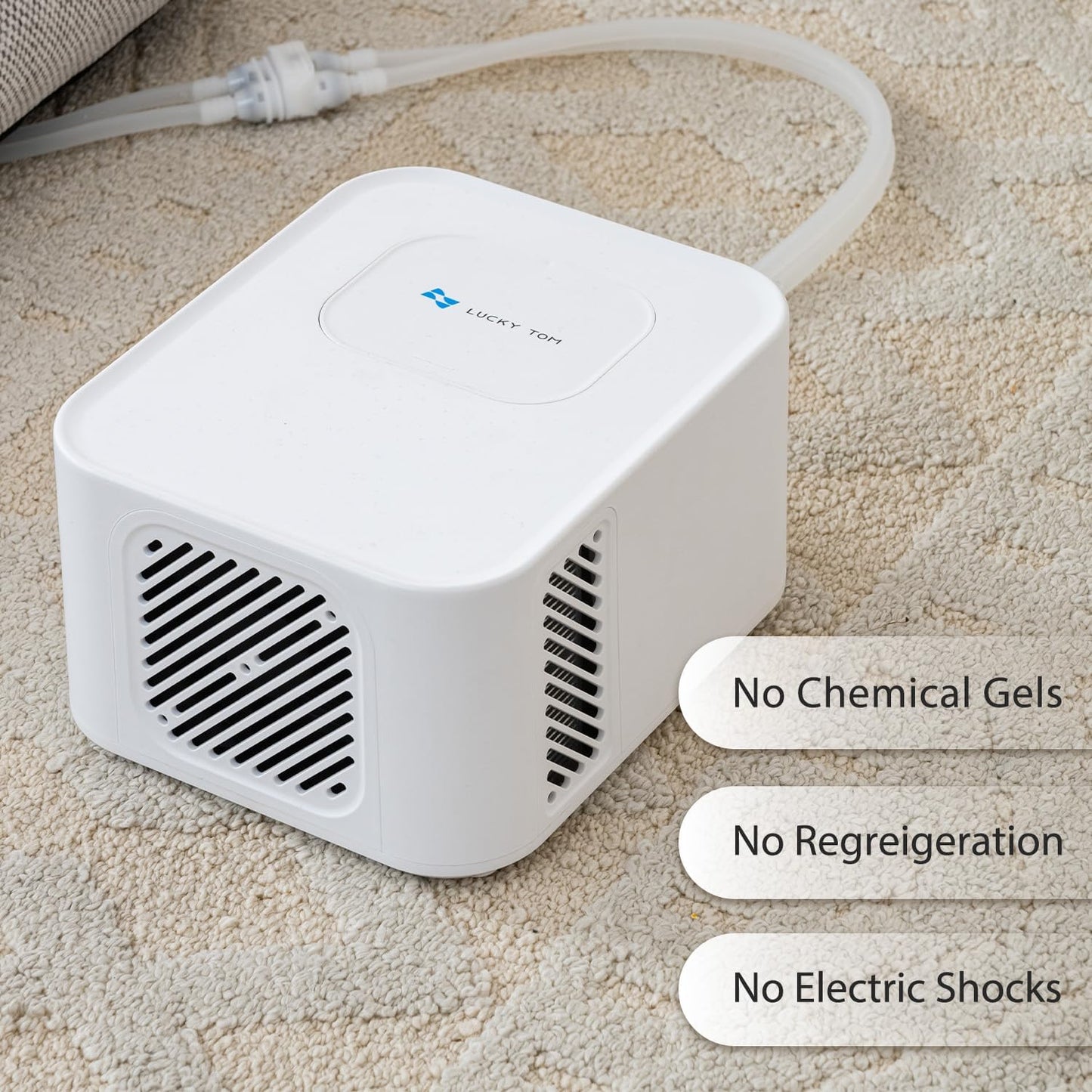 Pet Bed Cooling System, Consistent Cold Water Pad, No Refrigeration or Chemical Gel Needed, Machine Washable Bed, Ideal for Home and Crates (Cooling Green, 30" x 20")