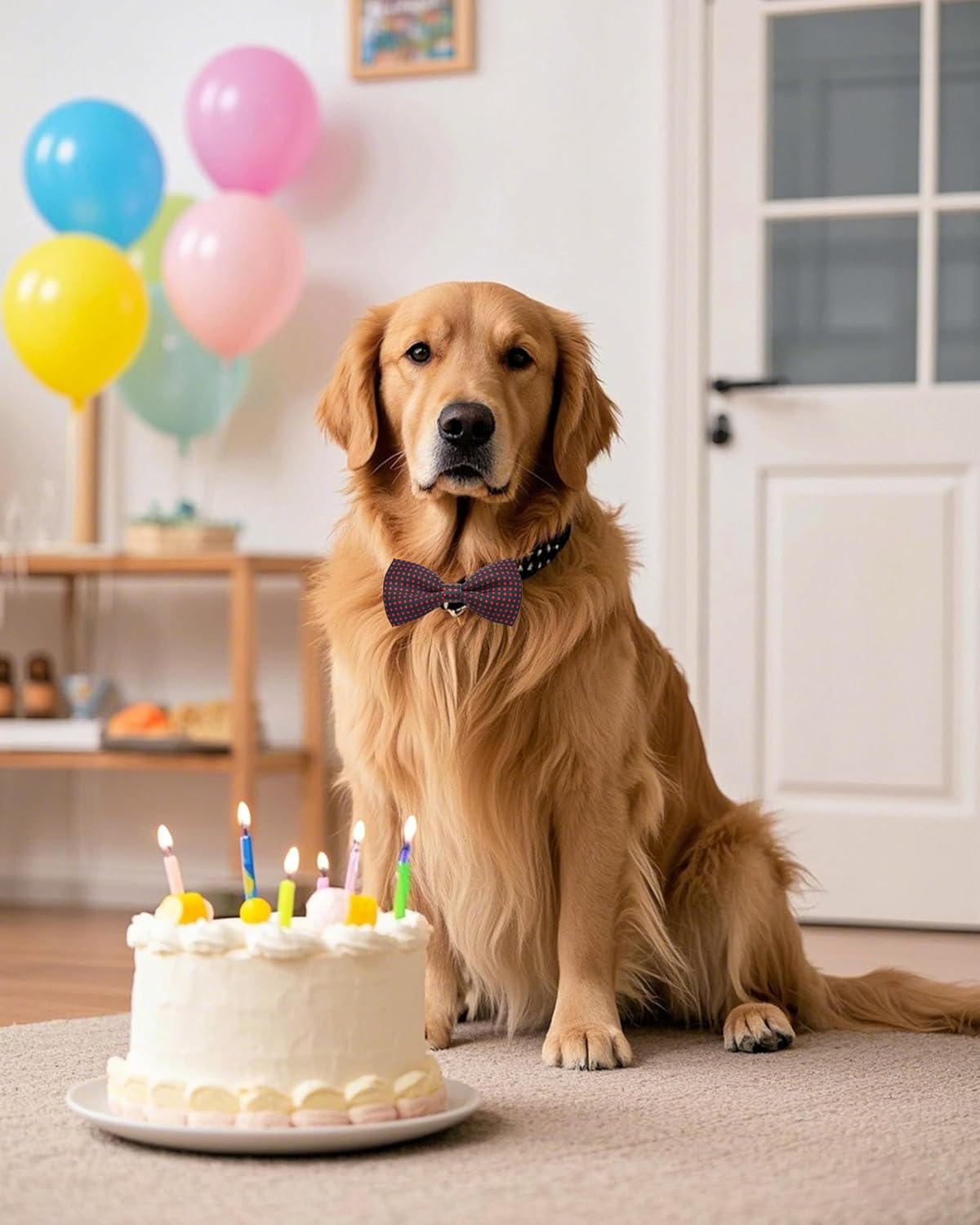 PET SHOW 10 Pack Pet Big Dogs Collar Embellishment Attachment Bow Ties for Medium Large Dogs Collar Charms Accessories Slides Bowties for Birthday Wedding Parties Assorted A Style Assorted B Styles