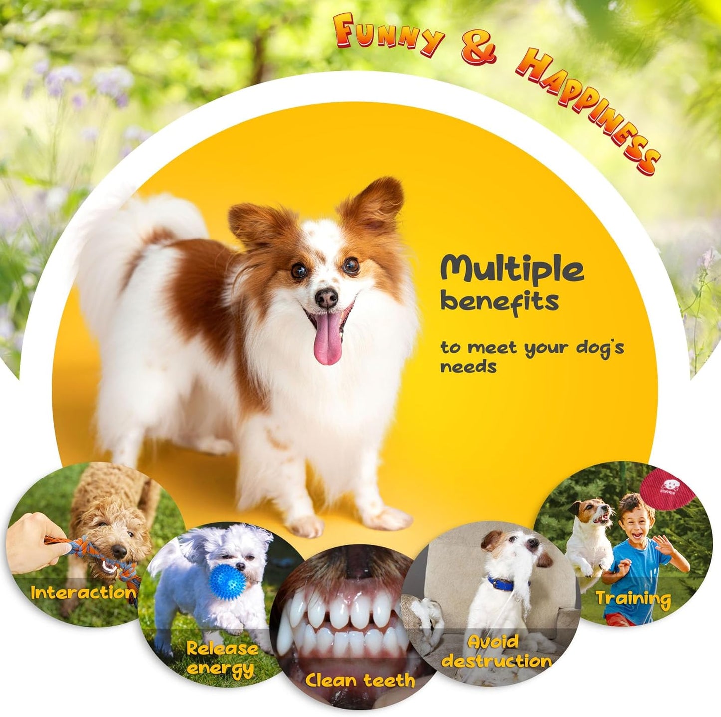 KIPRITII Puppy Toys for Dog Teething -25 Pack Various Puppy Chew Toys with Rope Toys, Dog Treat Balls & Squeaky Toy for Puppy and Small Dogs